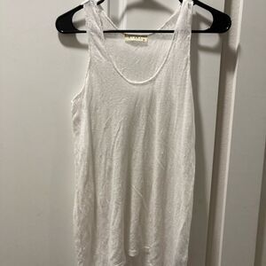 White Sleeveless Tank Top with Classic Scoop Neckline